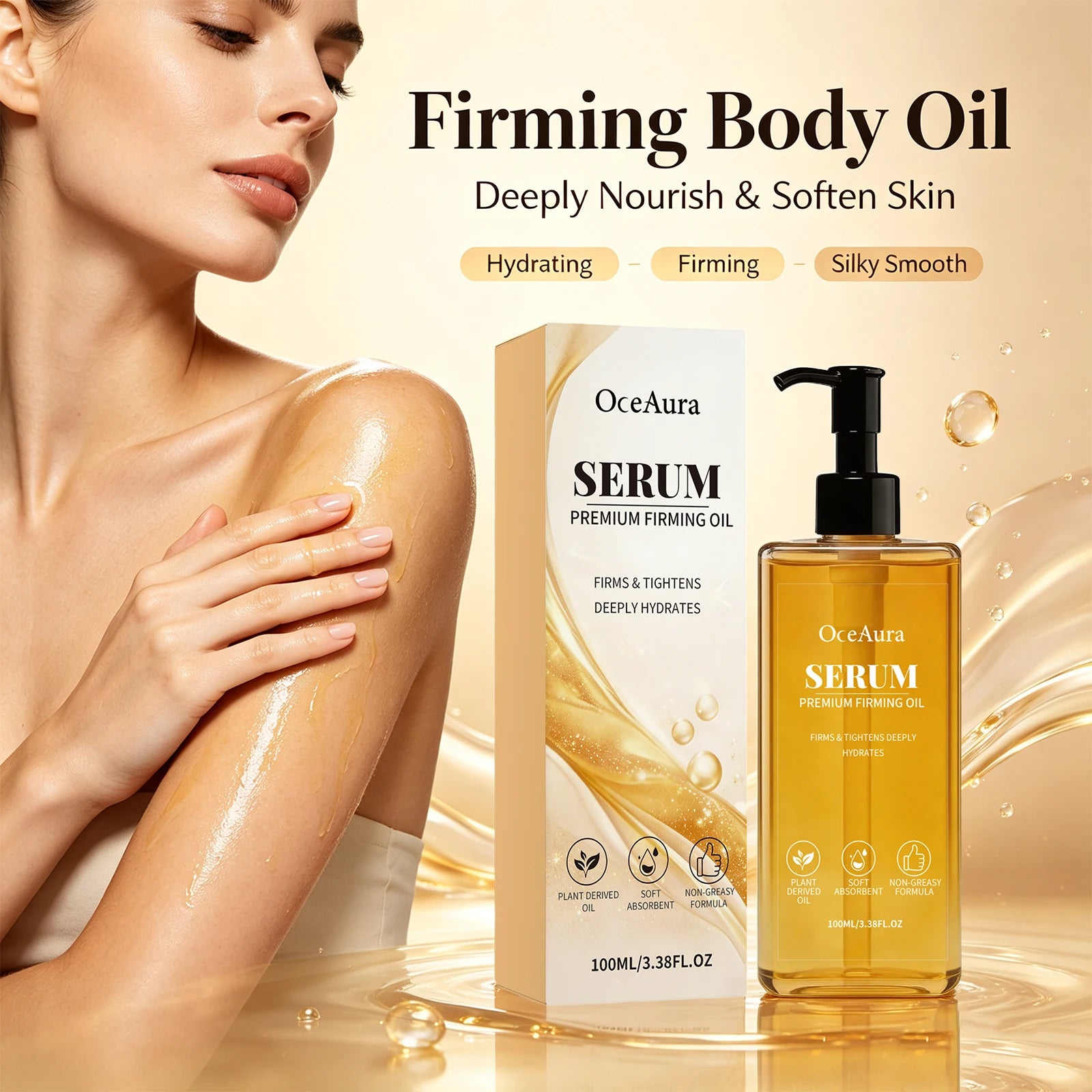 Firming Body Oil for Skin Tightening and Hydration - 4
