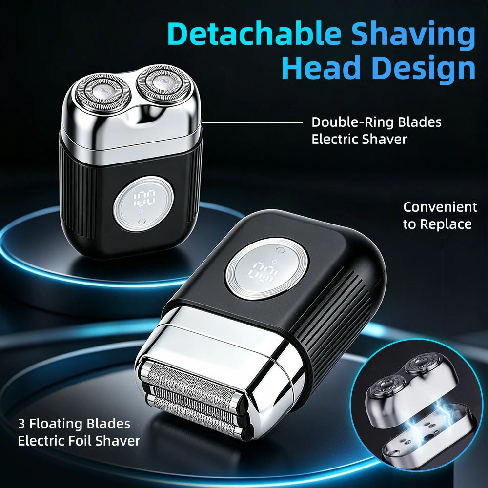Portable Electric Foil Shaver for Men Wet and Dry Use