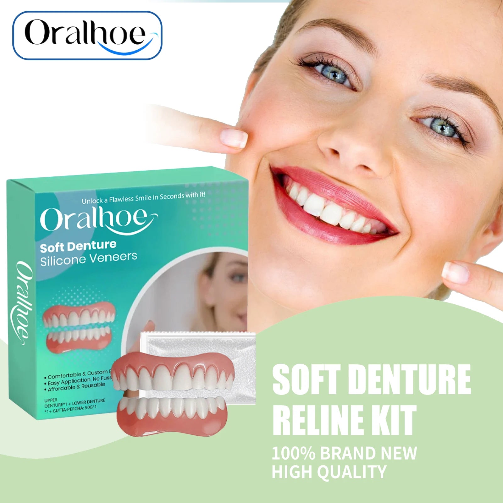Flexible Silicone Cosmetic Dentures for Natural Smile - 2