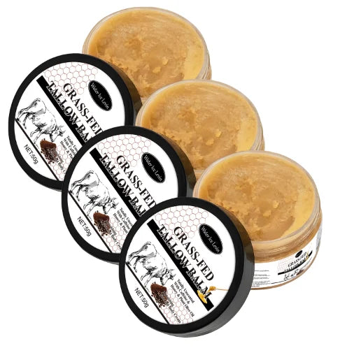 Grass Fed Tallow Balm Bee Venom Caffeine Moisturizer for Dry Skin