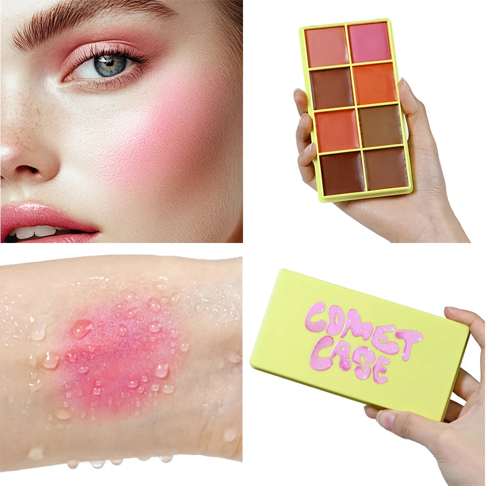 8-Color Cream Blush and Contour Palette