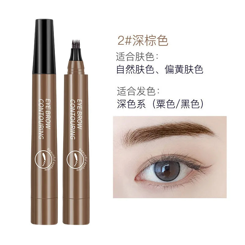 4-Tip Eyebrow Pencil Waterproof Liquid Brow Pen Microblading Pen - 17