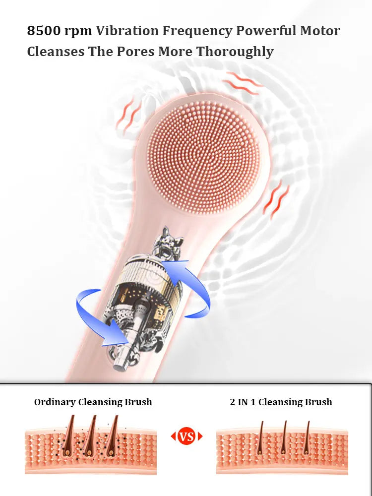 Sonic Electric Facial Cleansing Brush for Skin Exfoliation - 13