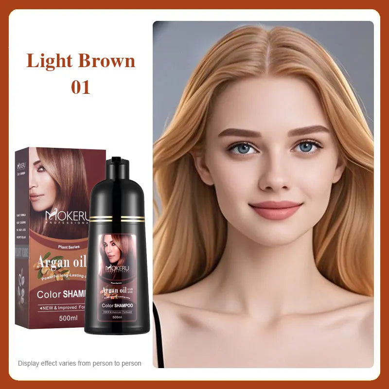 Organic Ginger Hair Blackening Shampoo 500ml Permanent Color Dye - 35