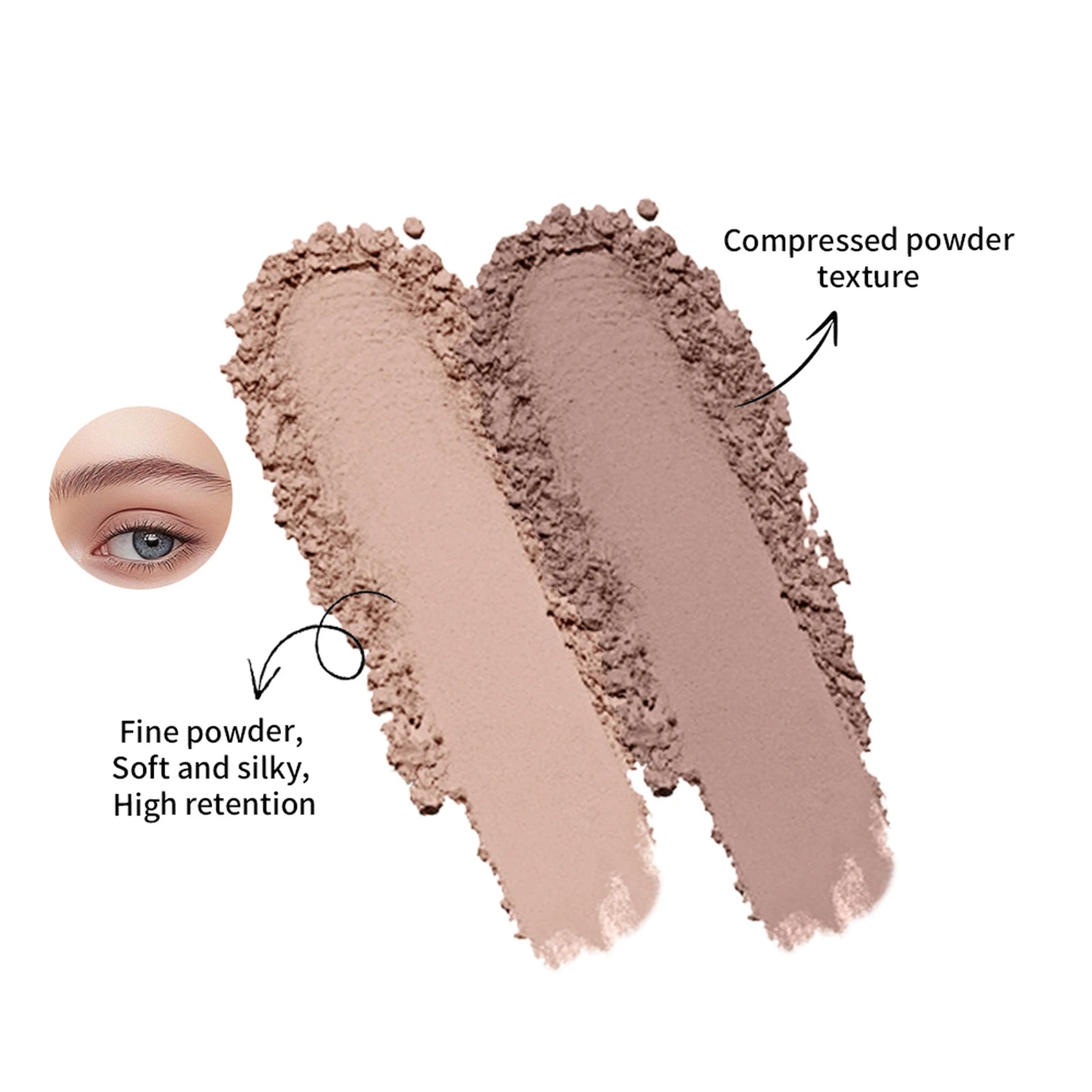 Dual-Tone Eyebrow Powder Palette with Brush - 6