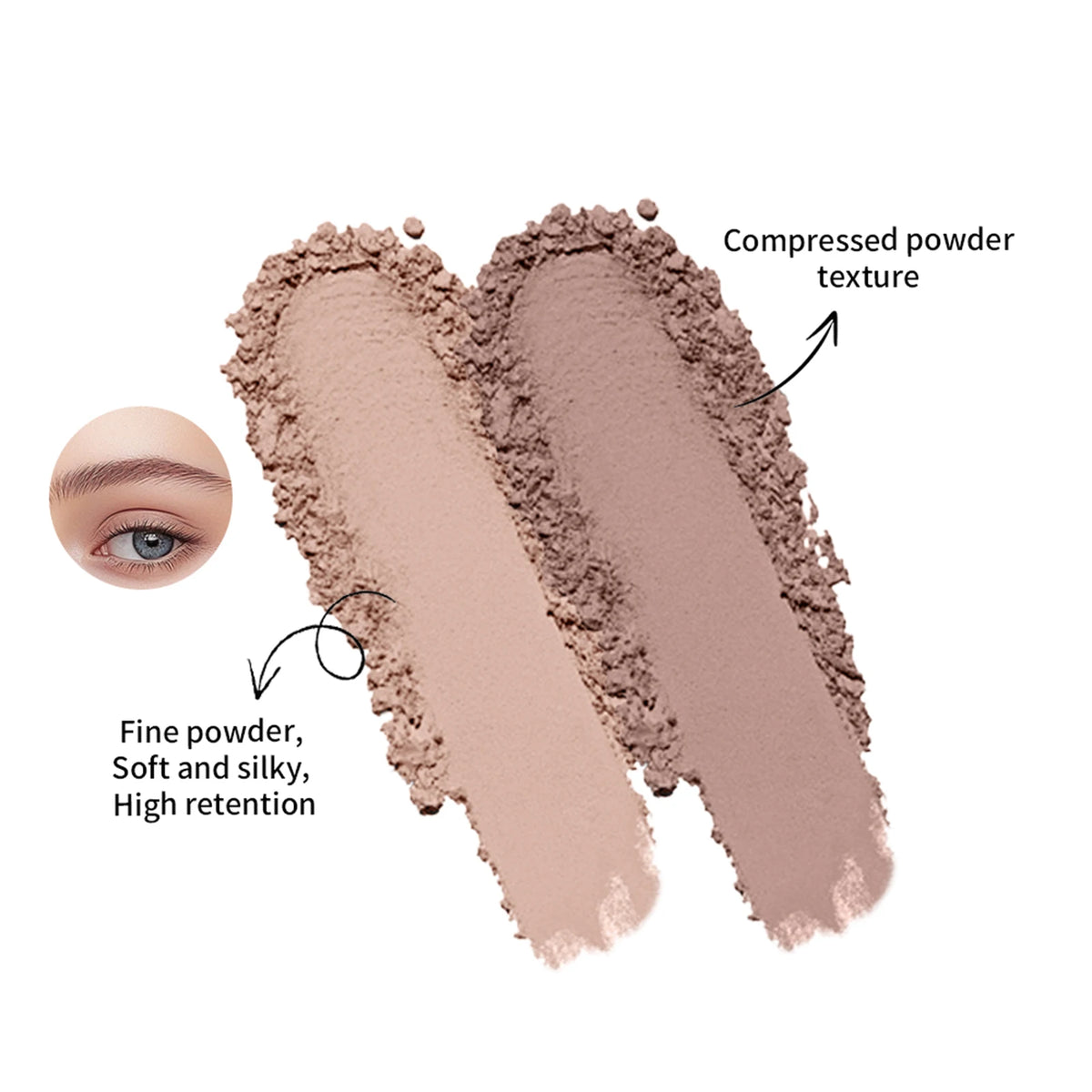 Dual-Tone Eyebrow Powder Palette with Brush