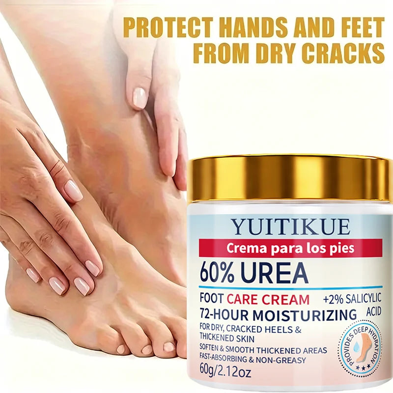 YUITIKUE 60% Urea Foot Cream for Cracked Heels and Dry Skin Repair