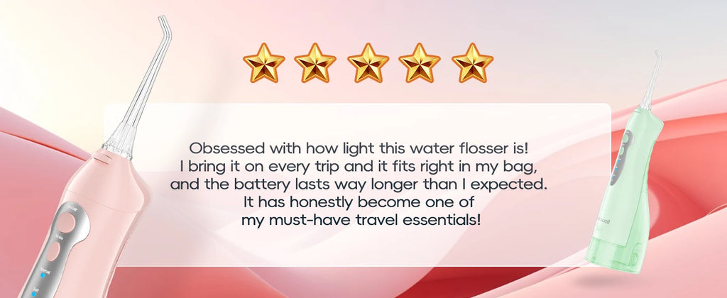 Portable Rechargeable Water Flosser for Teeth Cleaning