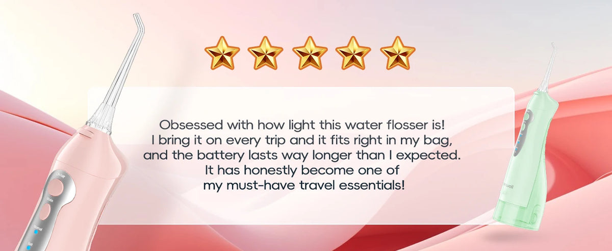 Portable Rechargeable Water Flosser for Teeth Cleaning