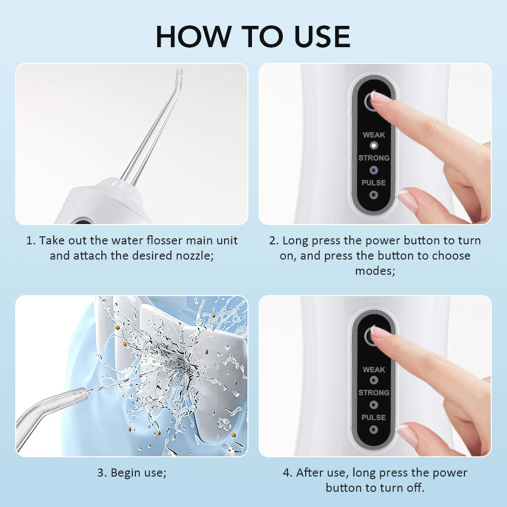 Portable Cordless Water Flosser for Teeth Cleaning - 7