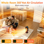 Portable Ceramic Space Heater with Timer and Touch Control