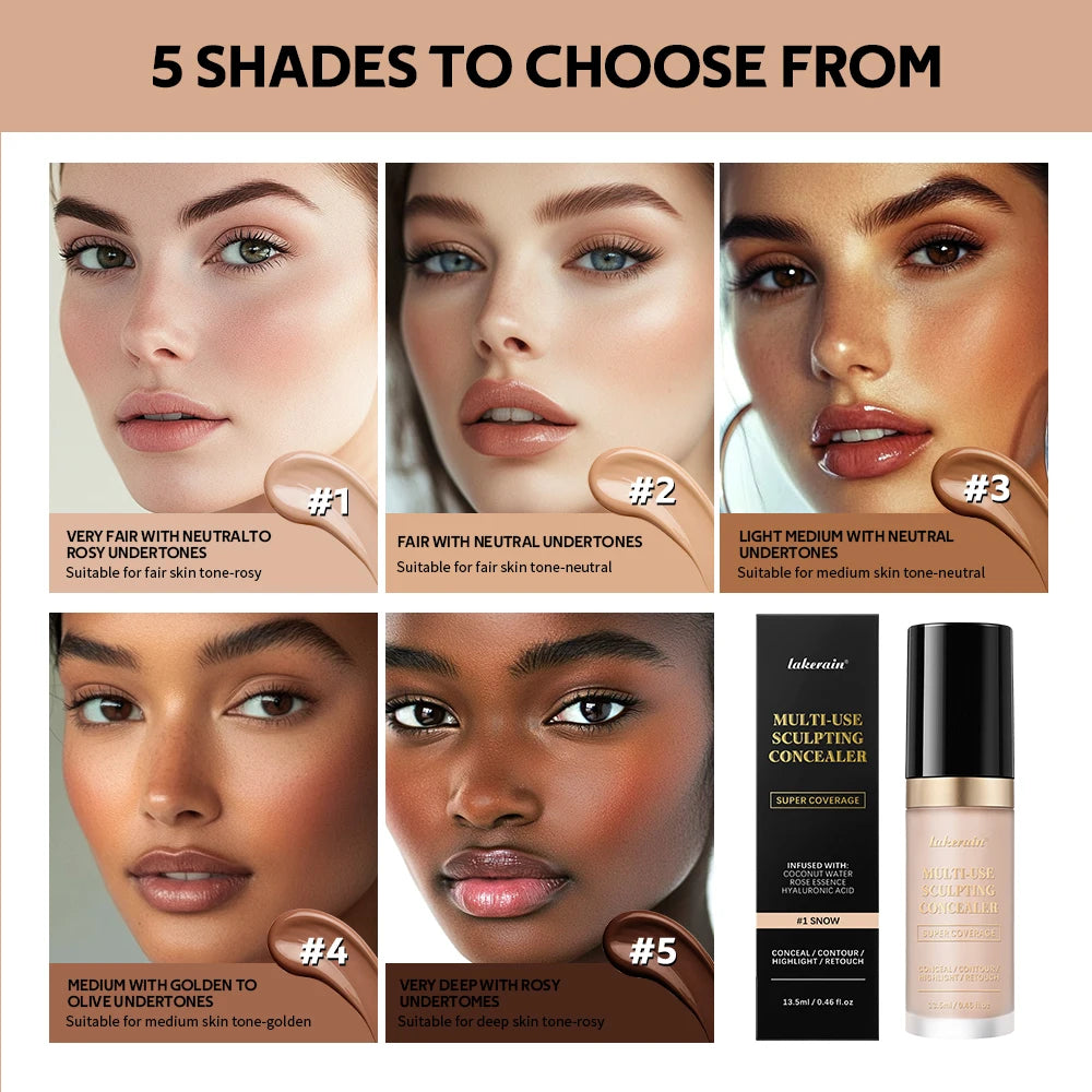 Multi-Use Waterproof Liquid Concealer for Face and Contouring