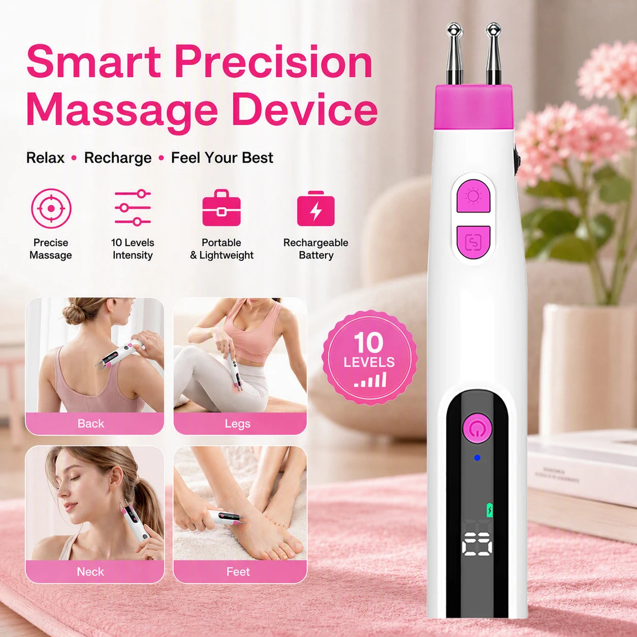 Handheld Precision Electronic Pulse Massage Pen - 1