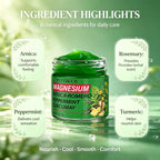 Magnesium Body Cream with Rosemary and Peppermint Herbal Moisturizer