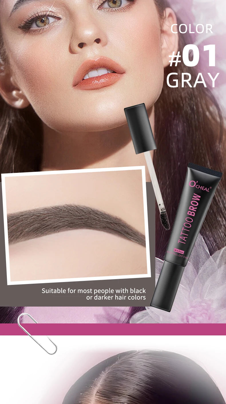 OCHEAL Waterproof Tattoo Eyebrow Gel Long Lasting Peel Off Brow Tint