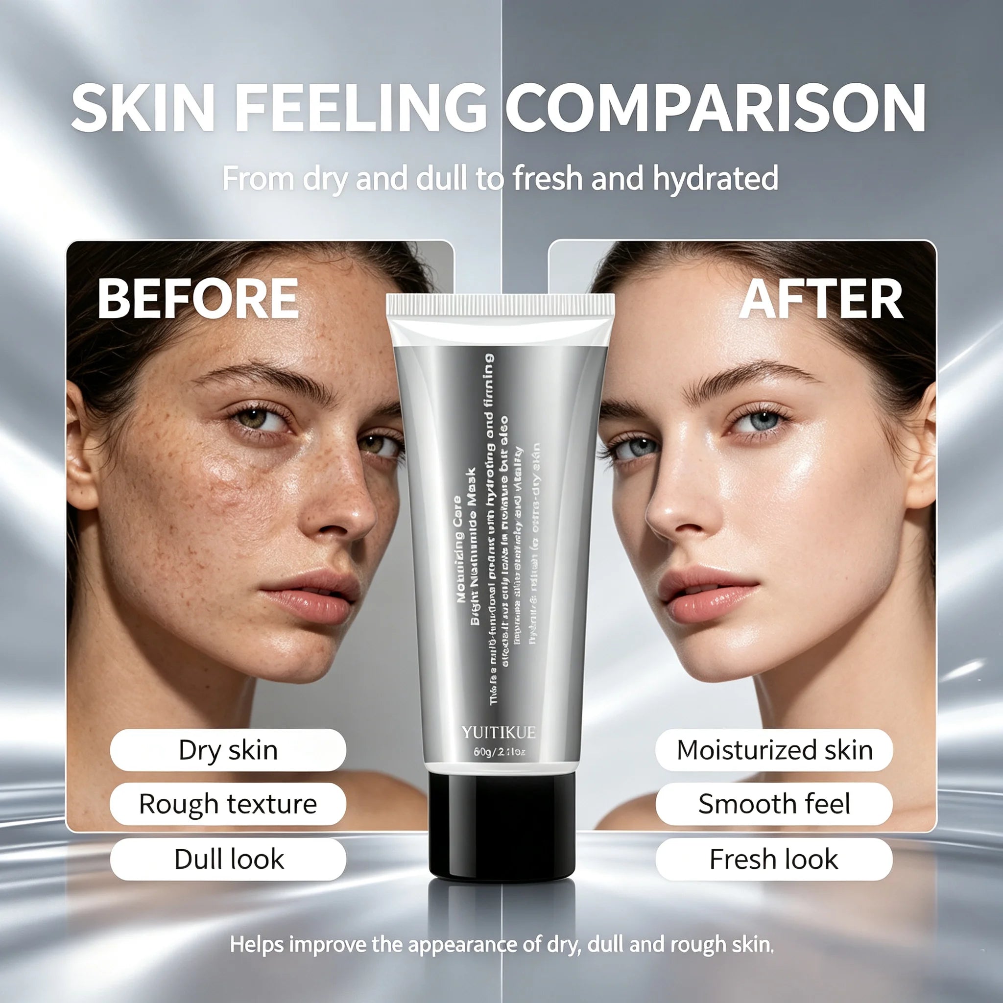 YUITIKUE Niacinamide Face Mask Hydrating Brightening Wash Off Treatment - 6