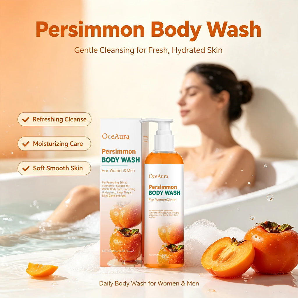 Natural Persimmon Odor Eliminating Body Wash for Men and Women