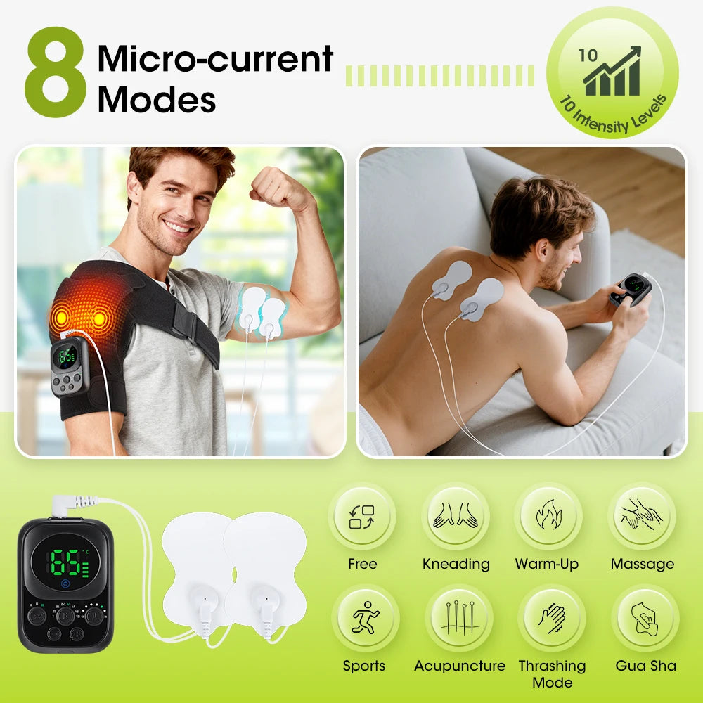 Wireless App-Controlled Heated Shoulder Massager for Muscle Relief - 24