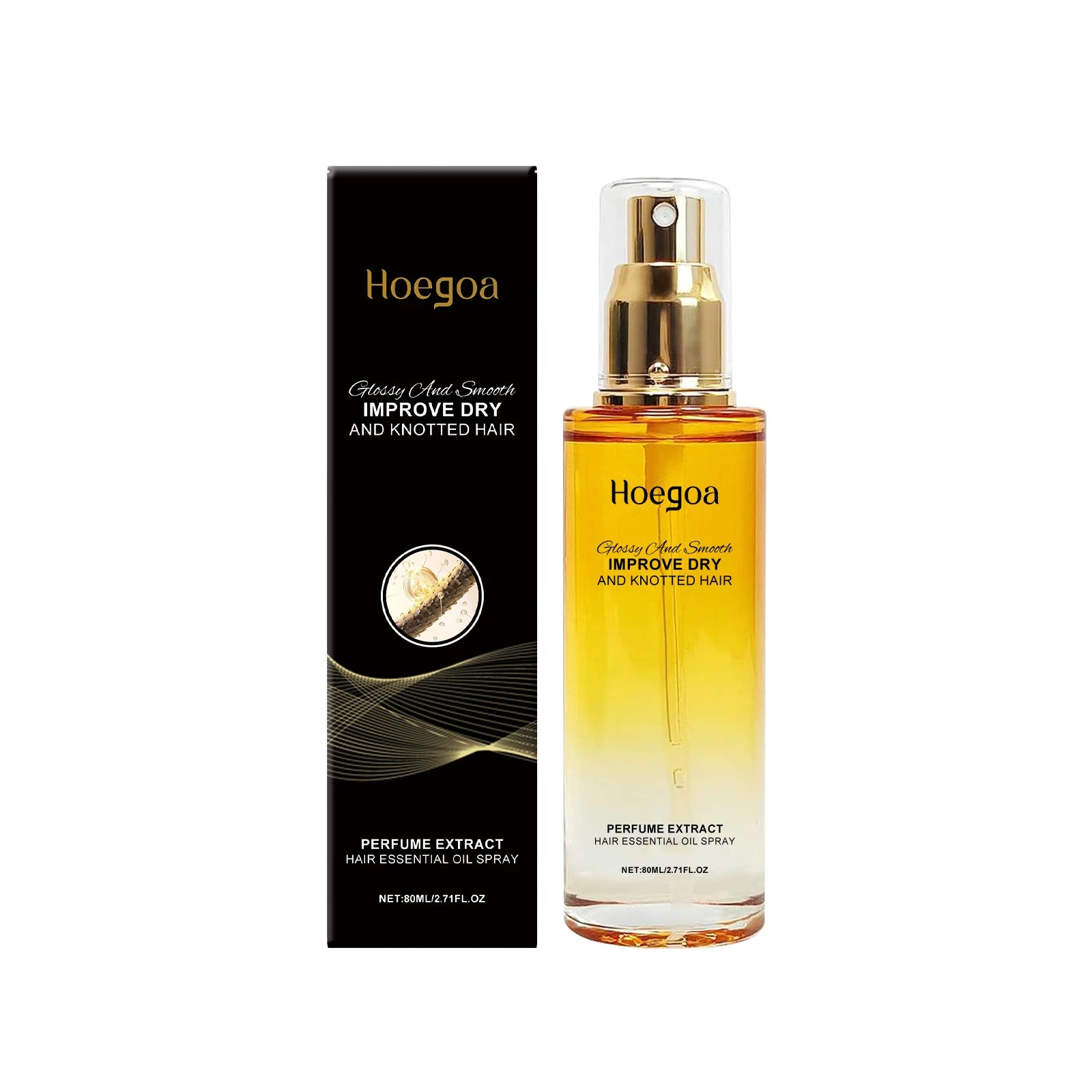 Hair Essential Oil Spray for Smooth Frizz Free Detangled Styling 80ml
