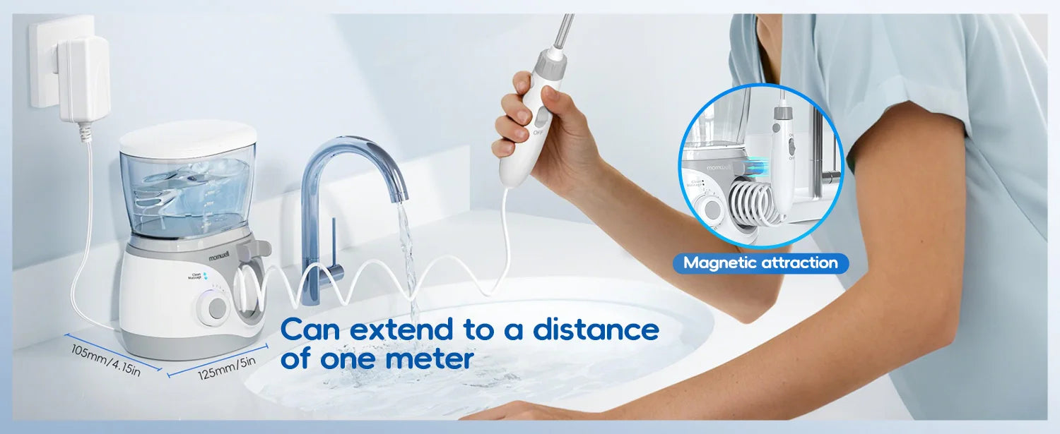 Electric Water Flosser for Teeth with 8 Nozzles and 10 Pressure Settings - 14