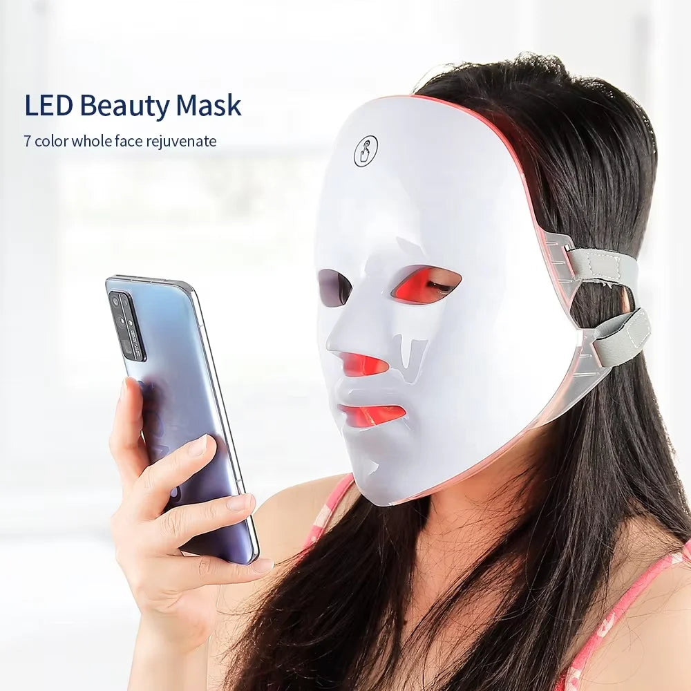 7-Color LED Light Therapy Face Mask for Skin Rejuvenation