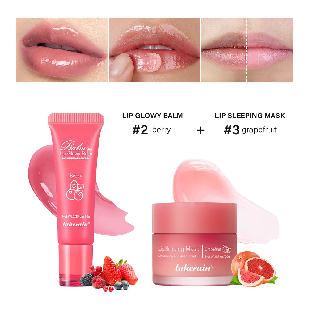 Moisturizing Lip Balm and Sleeping Mask Set