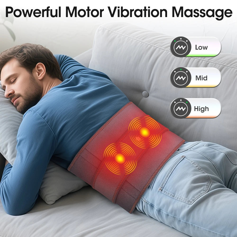 Cordless Heated Waist Massager for Back Pain Relief