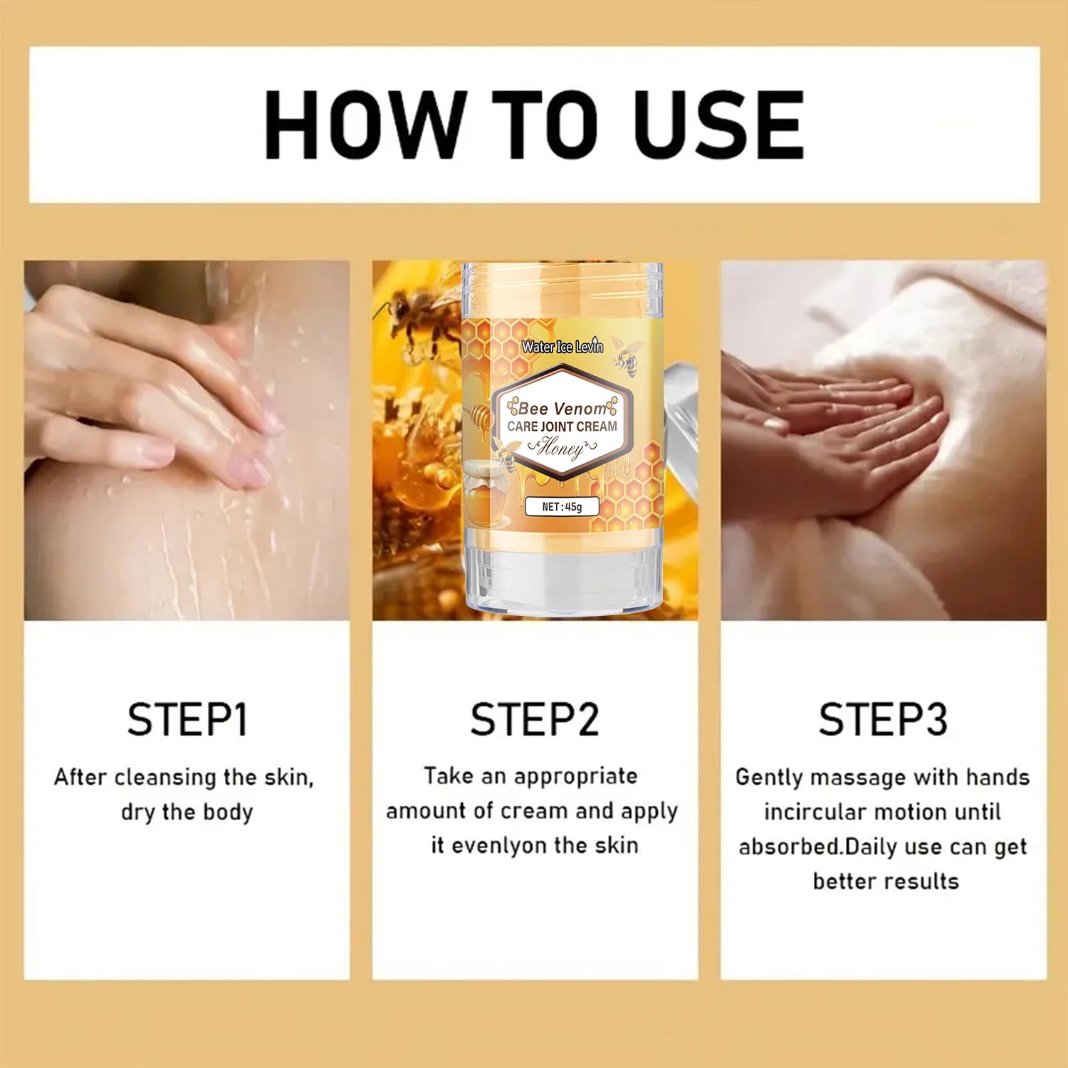 Bee Venom Joint Relief Cream Soothing Recovery Gel for Body - 5