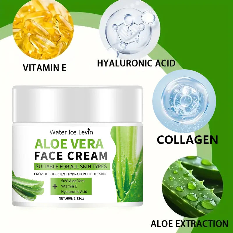 Aloe Vera Vitamin E Moisturizer Soothing Face Cream for Dry Skin