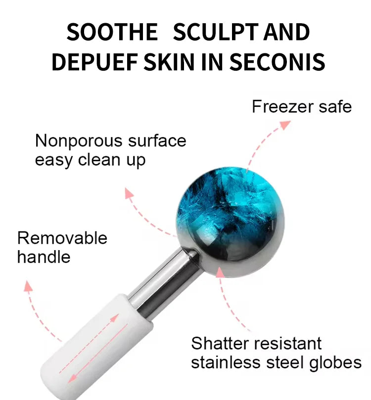 Stainless Steel Cooling Ice Globes for Facial Massage