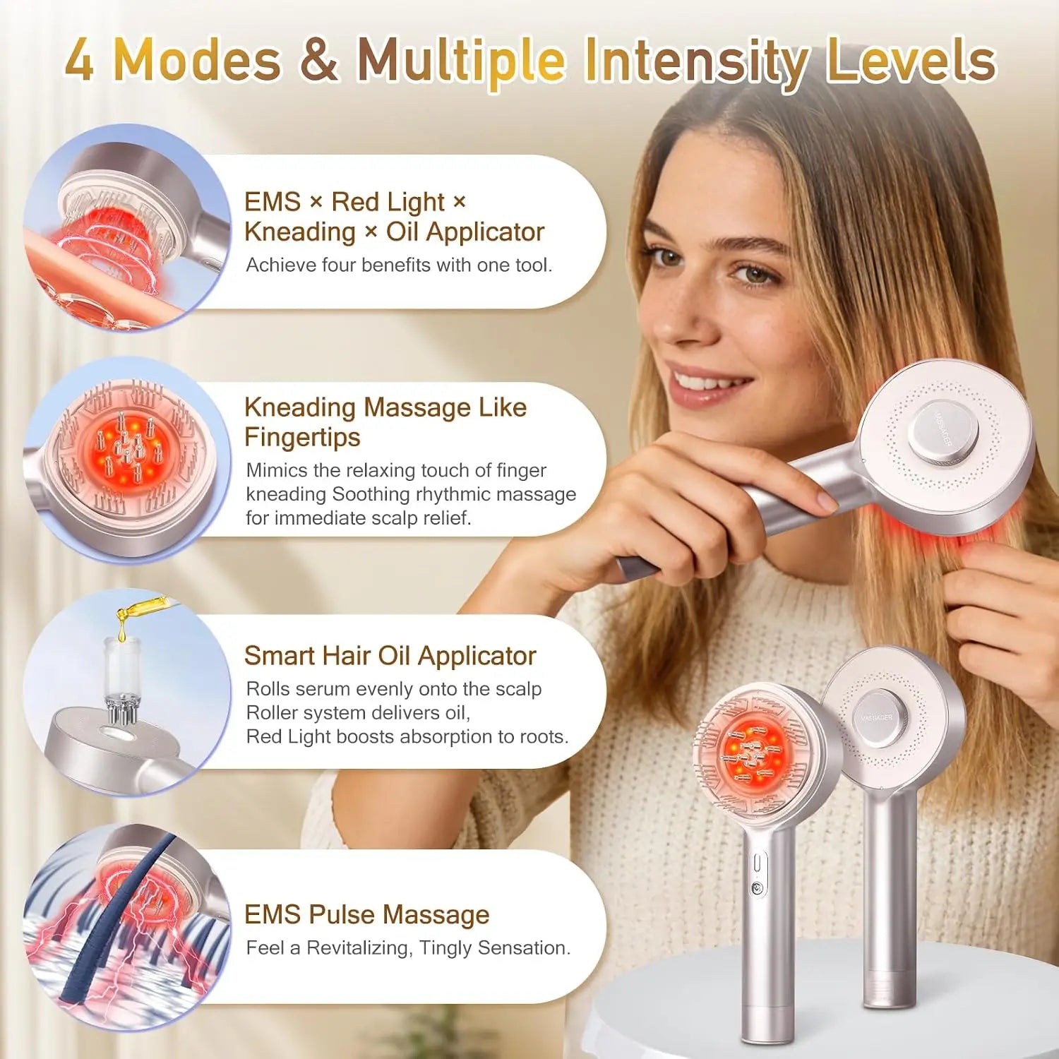 Electric Scalp Massager and Hair Growth Serum Applicator - 2