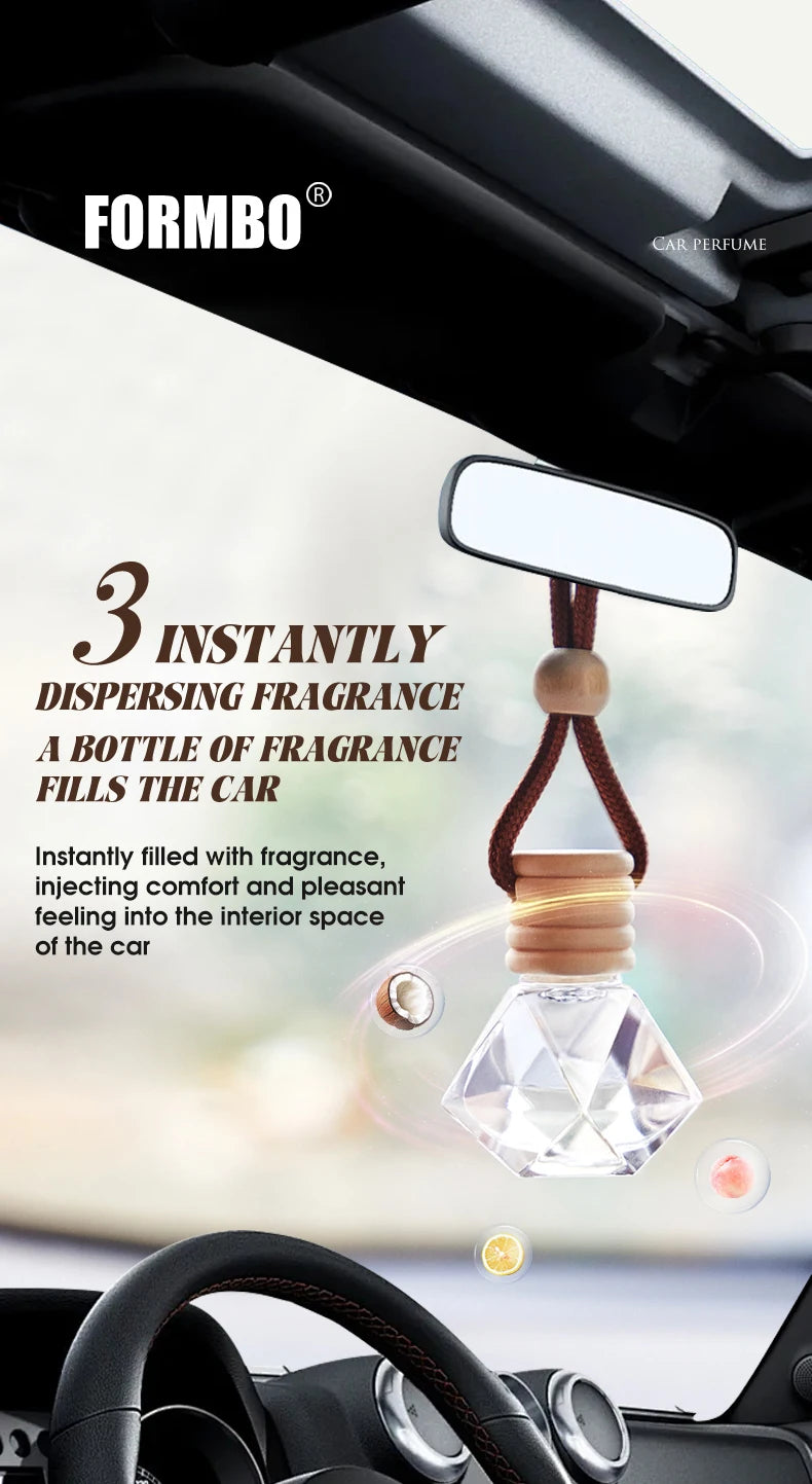 FORMBO Hanging Car Air Freshener Aromatherapy Diffuser Bottle - 7
