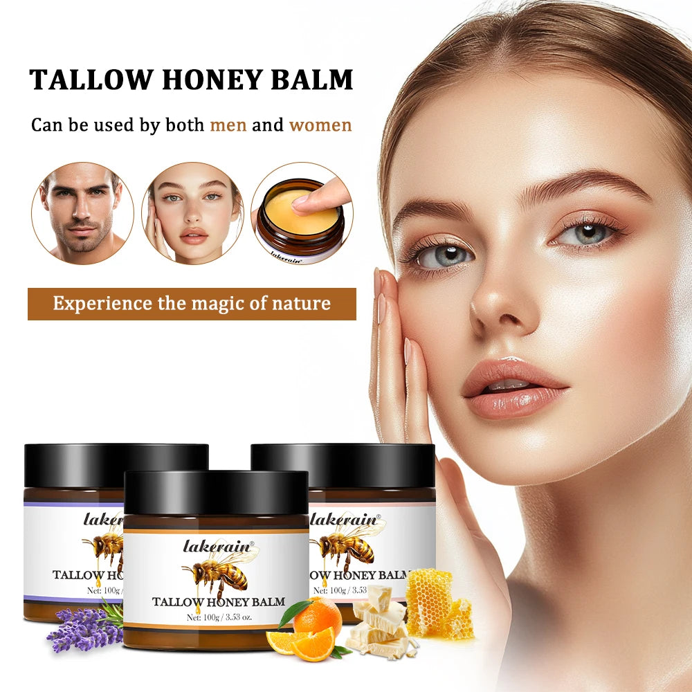Whipped Beef Tallow and Honey Moisturizing Face and Body Balm