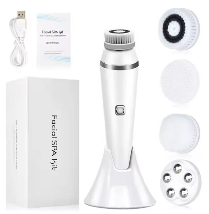 4-in-1 Electric Rotating Facial Cleansing Brush and Massager