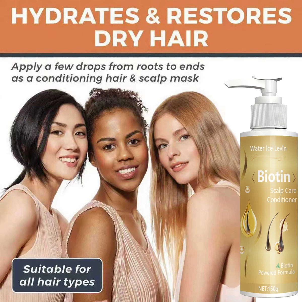 Biotin and Collagen Hair Conditioner with Grape Seed Oil 150g