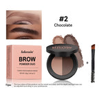 Dual-Tone Eyebrow Powder Palette with Brush
