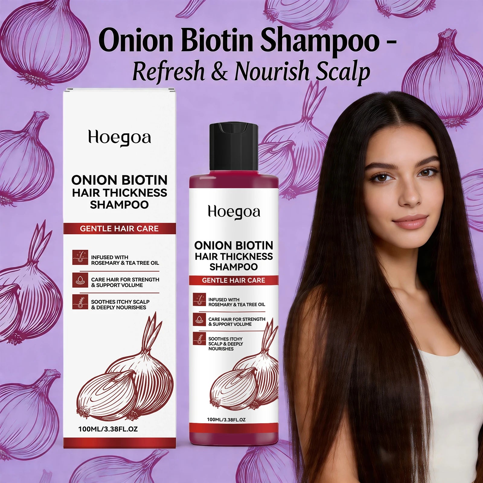 Onion Biotin Volumizing Shampoo for Hair Growth and Thickness - 9