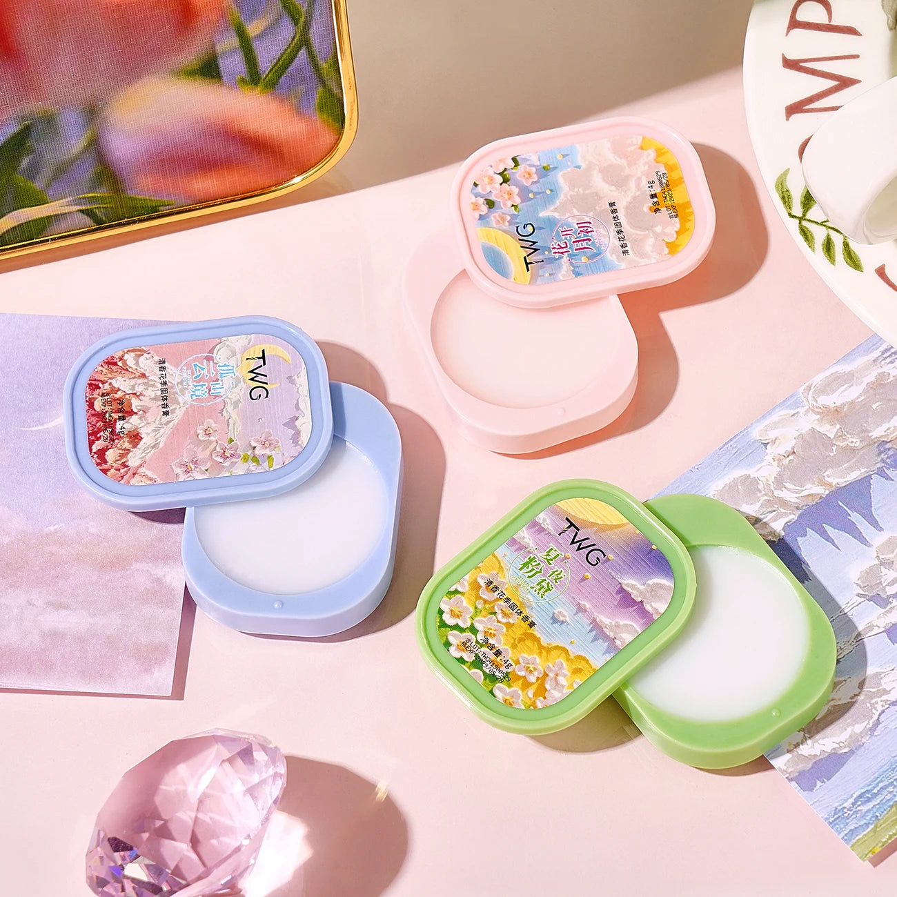 TWG Flower Season Solid Fragrance Set 3pc Portable Perfume Balm - 13