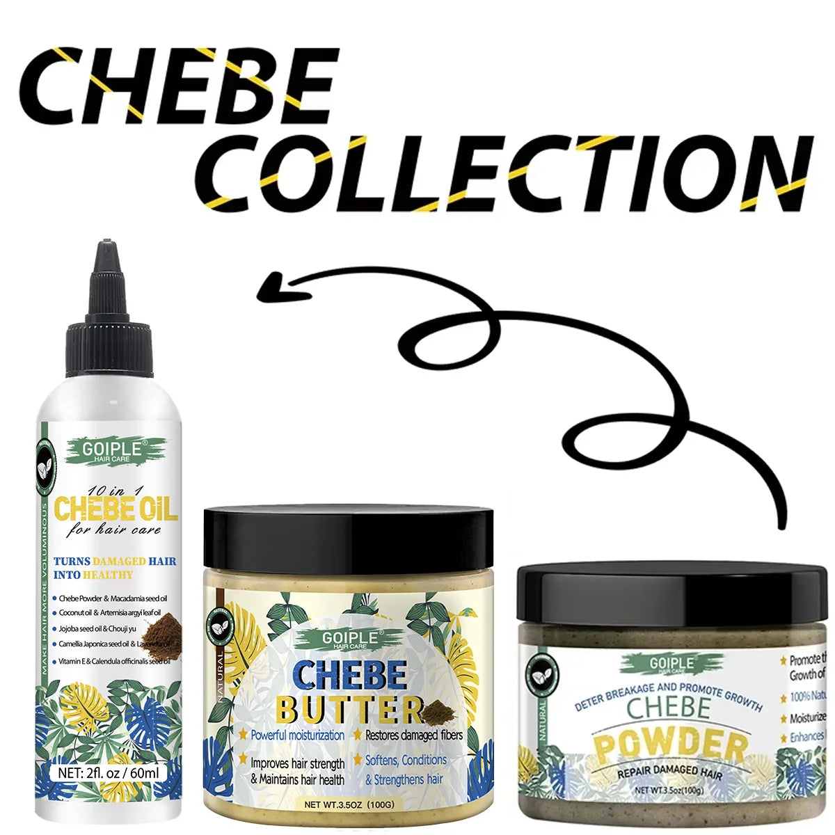 Goiple Chebe Hair Care Set Deep Nourishing Conditioner and Growth Oil - 1