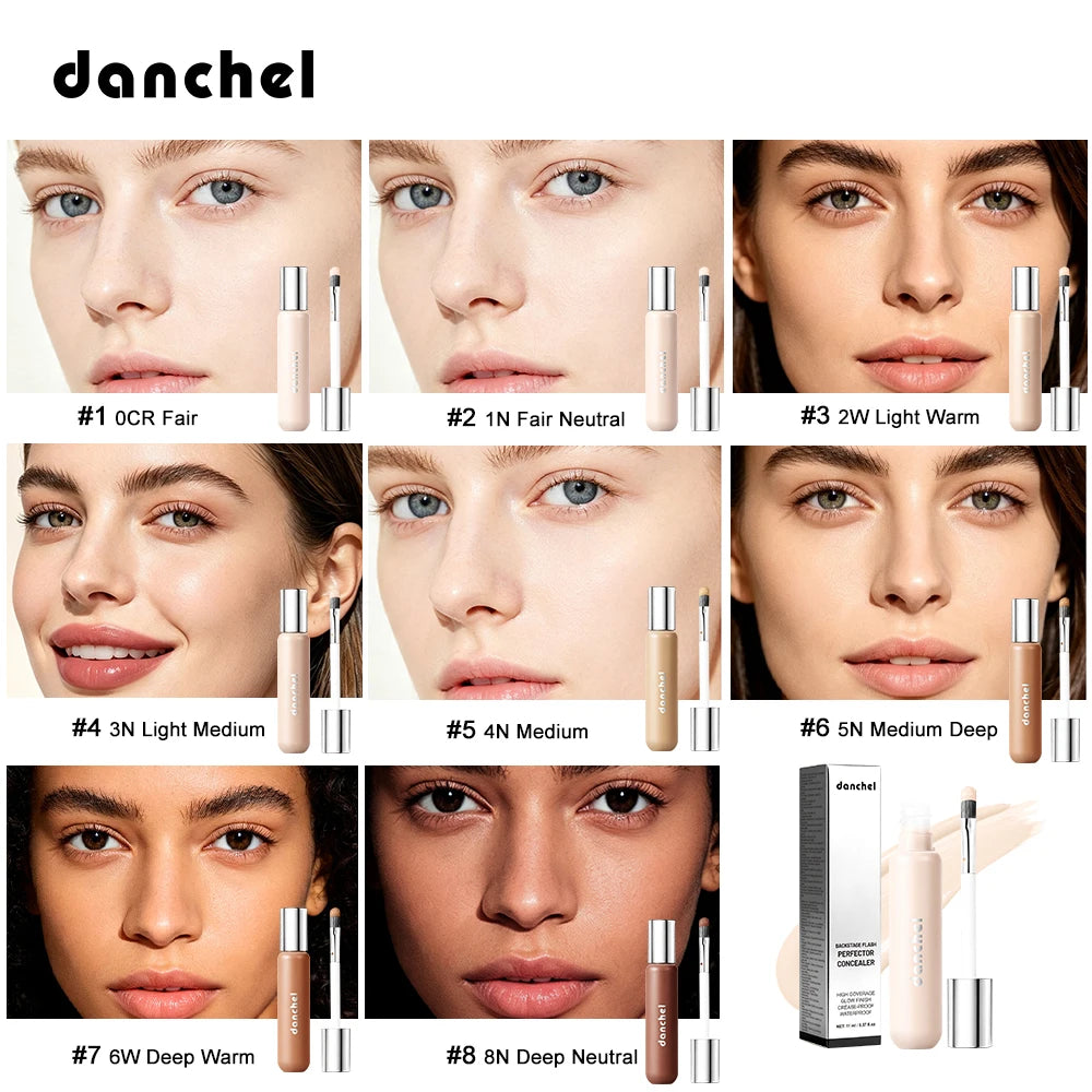 Full Coverage Waterproof Liquid Concealer for Dark Circles and Blemishes