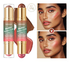 Dual-Ended Cream Bronzer and Blush Stick for Face and Lips