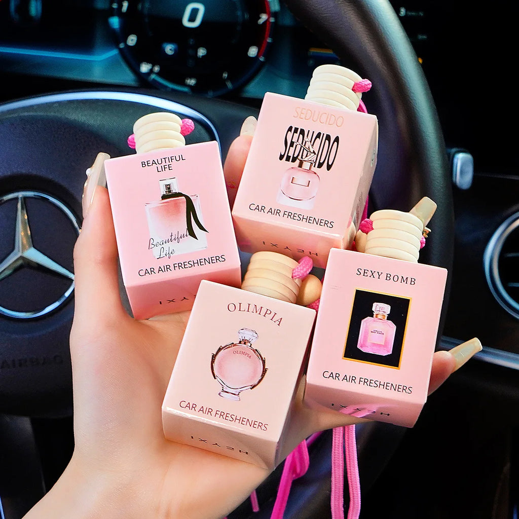 4 Piece Car Air Freshener Set Essential Oil Auto Interior Fragrance