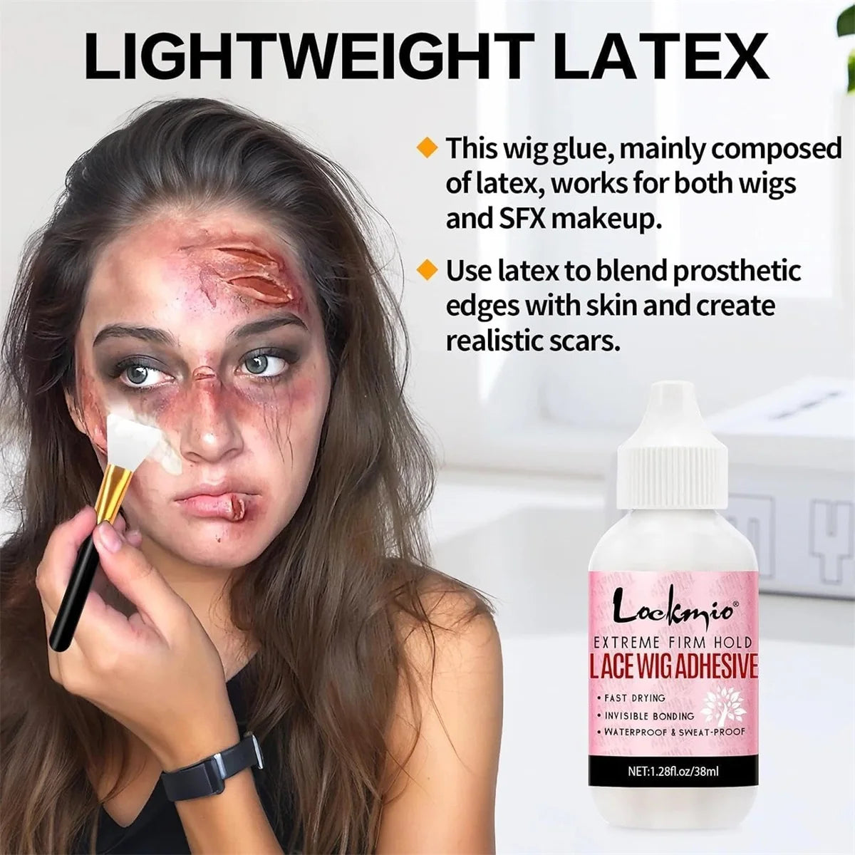 Spirit Gum Adhesive Remover and Lace Wig Glue Set for SFX and Cosplay