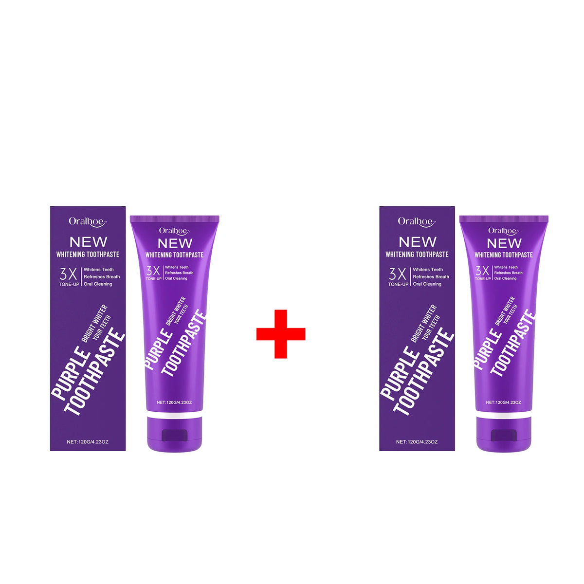 Purple Teeth Whitening Toothpaste for Stain Removal