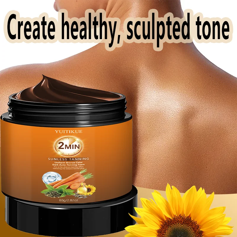 YUITIKUE Natural Self Tanner Foam Sunless Bronzer Body Tanning Cream