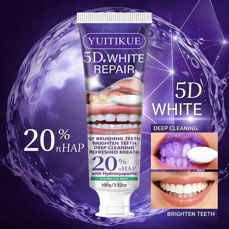 YUITIKUE 5D White Repair Toothpaste Enamel Brightening and Fresh Breath