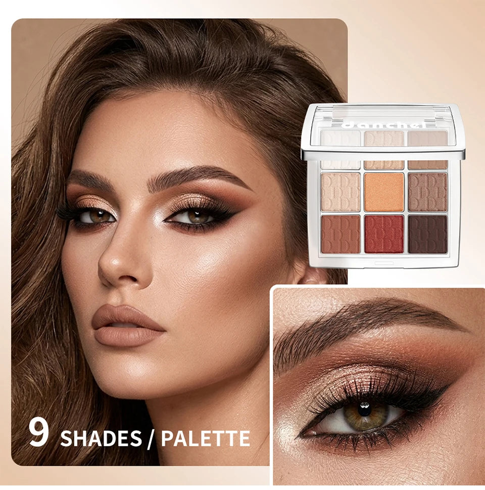 9-Color Eyeshadow Palette with Makeup Brush