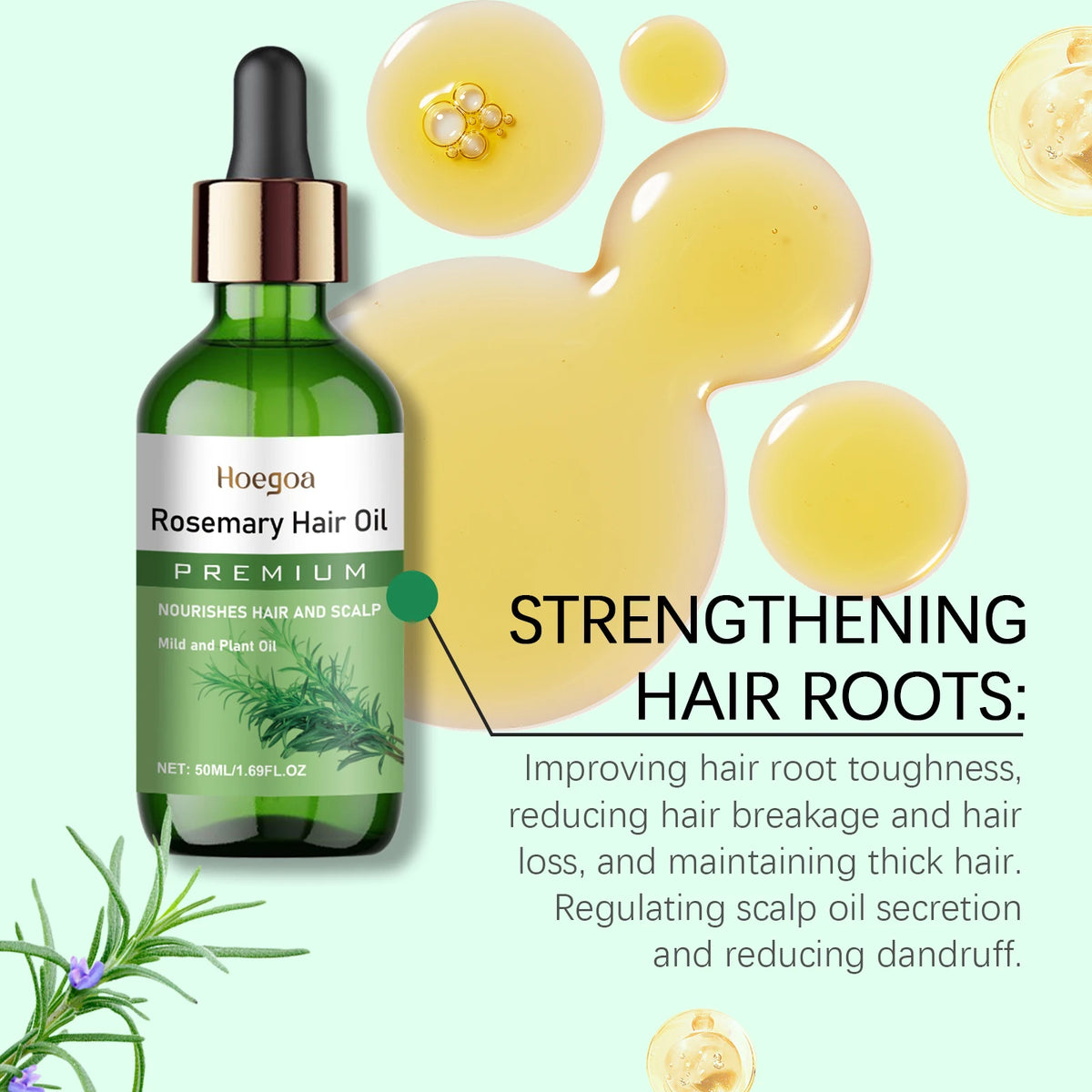 Rosemary Hair Growth Oil for Scalp and Thinning Hair