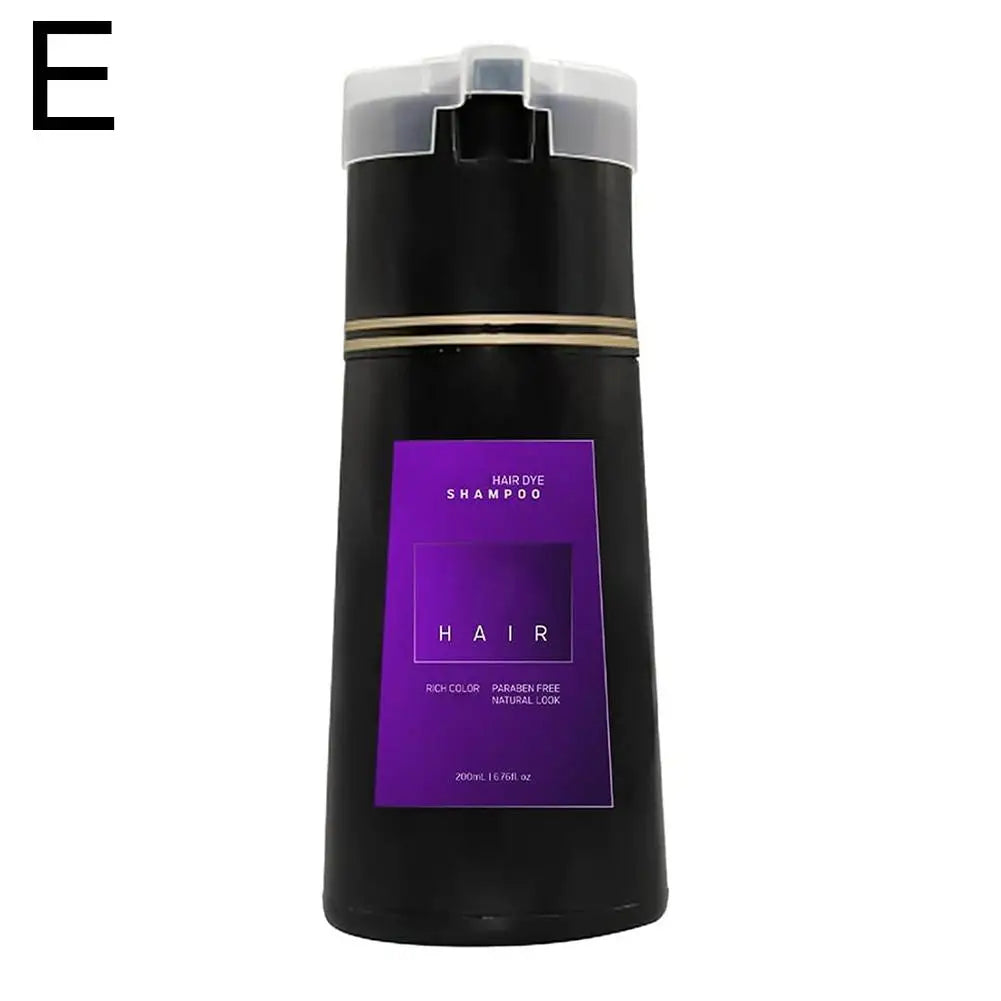 200ML Instant Hair Color Shampoo for Gray Hair Coverage