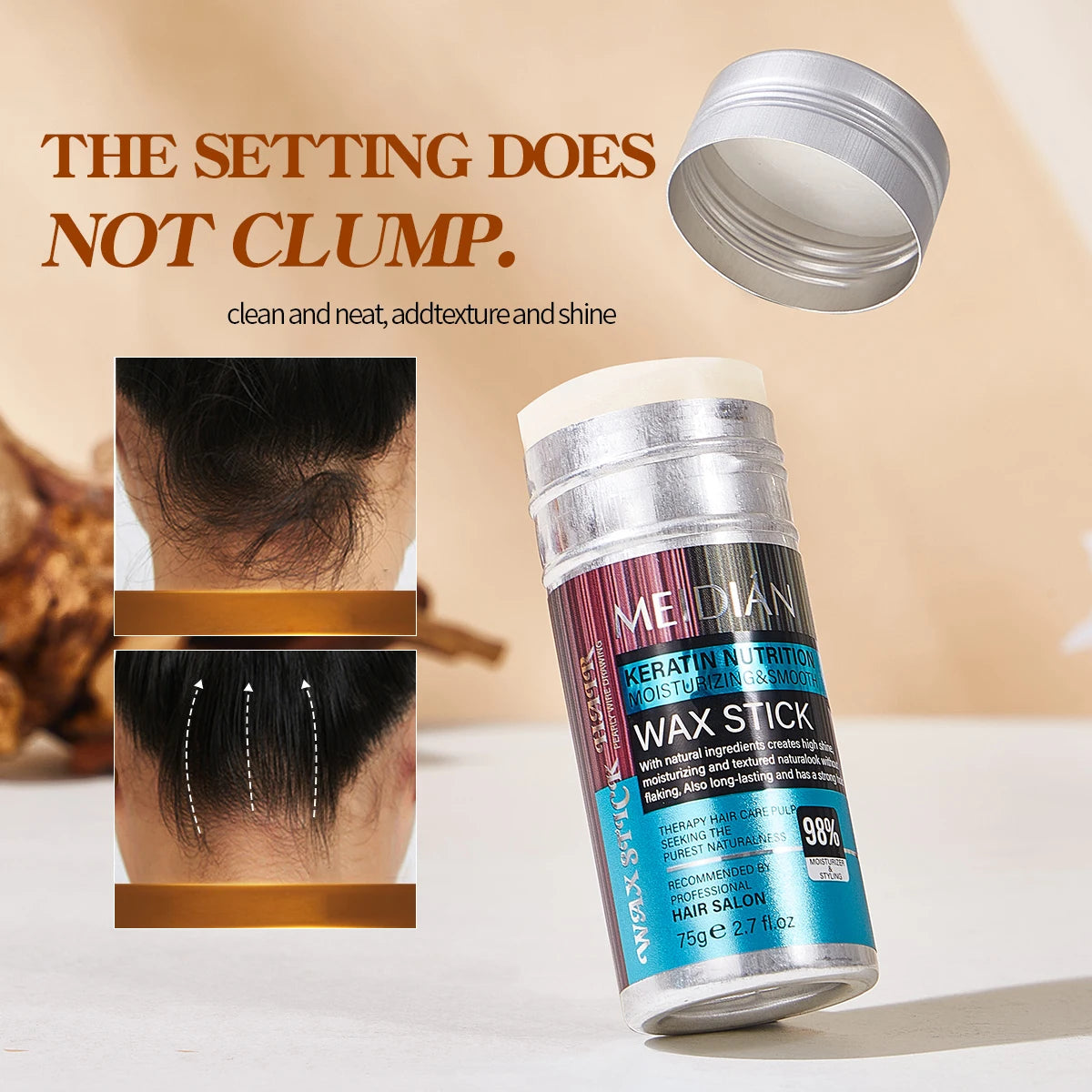 Hair Styling Wax Stick Moisturizing Pomade for All Hair Types